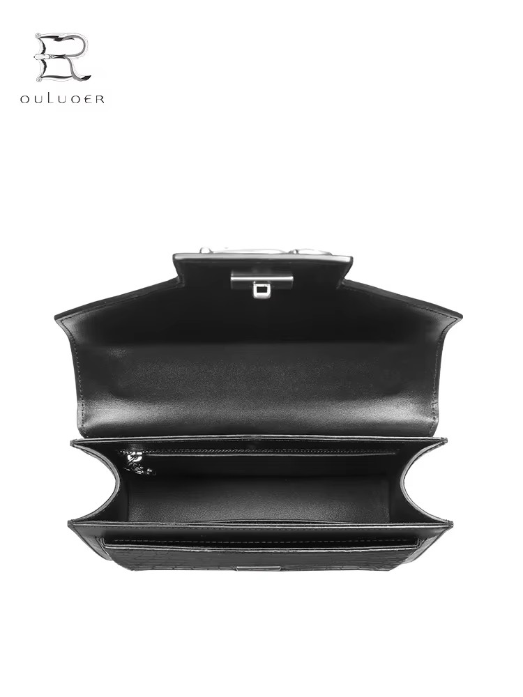 ouluoer new crocodile leather Female bag crocodile leather  fashion  Single shoulder bag female chain bag women crocodile