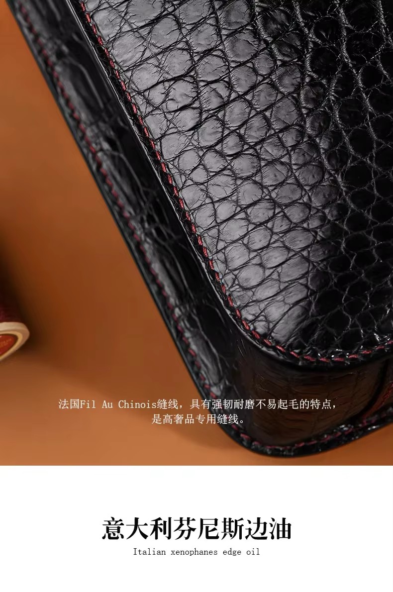 gete new Crocodile leather briefcase business man handbag single shoulder bag crossbody bag computer men bag