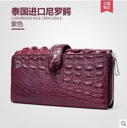 gete 2026 new crocodile leather bag clutch for ladies leather fashion dinner bag long purse crocodile bag women