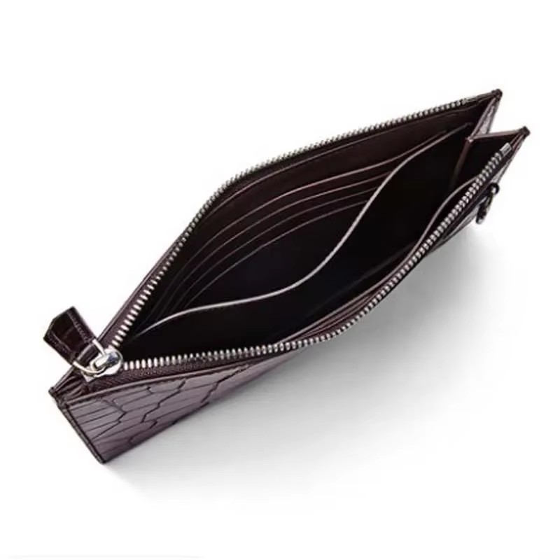 gete  envelope  for men business hand  casual fashion crocodile skin wrist men clutch bag