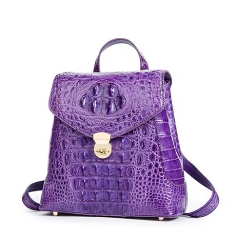 afanzhe crocodile leather women backpack  female large capacity  female banquet  multi-function  women bag
