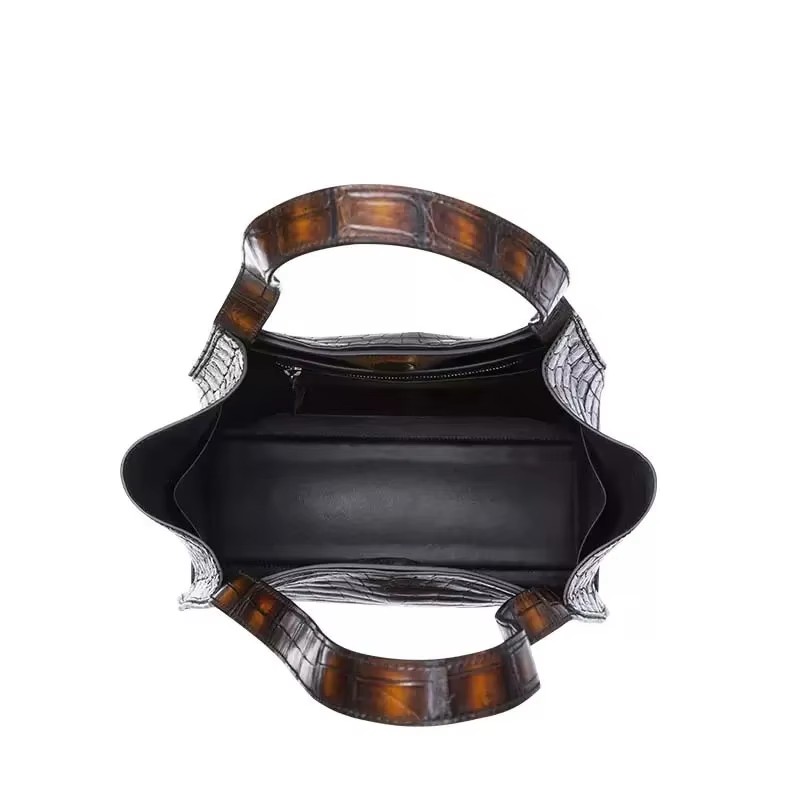 afanzhe new arrival  Skin of crocodile  Men and women  handbag  import  leather  2025  New female bag