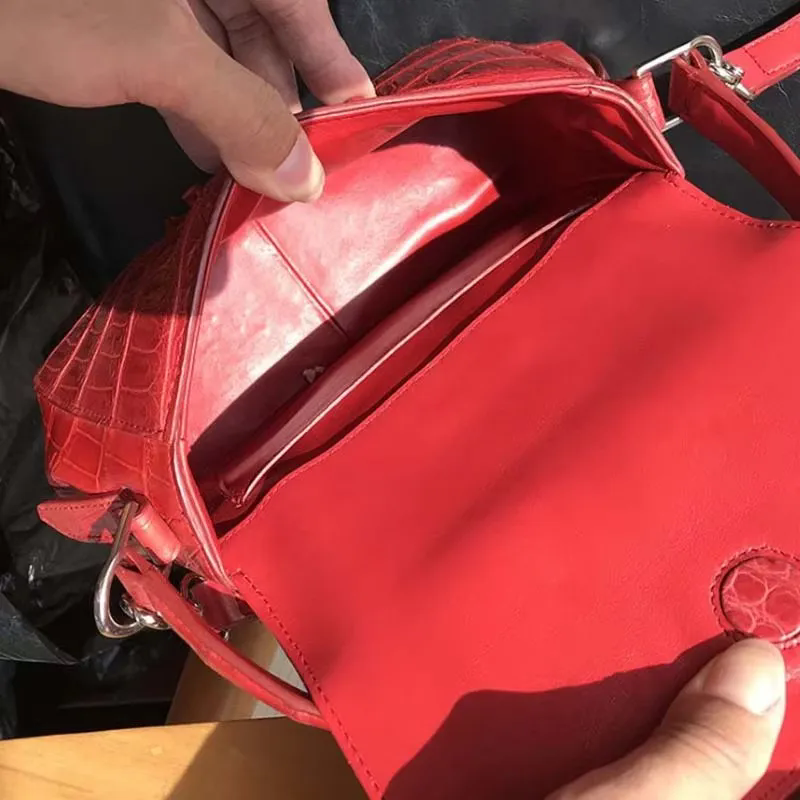 ourui new  selling  women  bag Female bag  red  One shoulder  aslant  Female small bag 25 cm women handbag