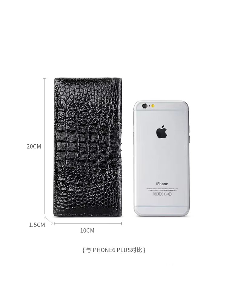 kadilaier Thin Crocodile Wallet men long Crocodile leather  business large capacity men Crocodile wallet men fashion