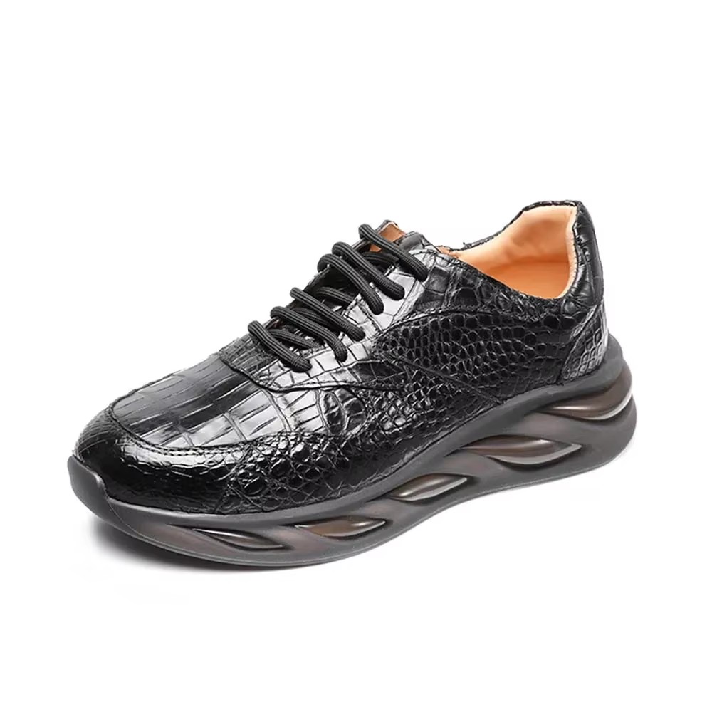 afanzhe crocodile  Leather shoes  male  leisure  rubber cushion  Men casual wear-resisting men crocodile