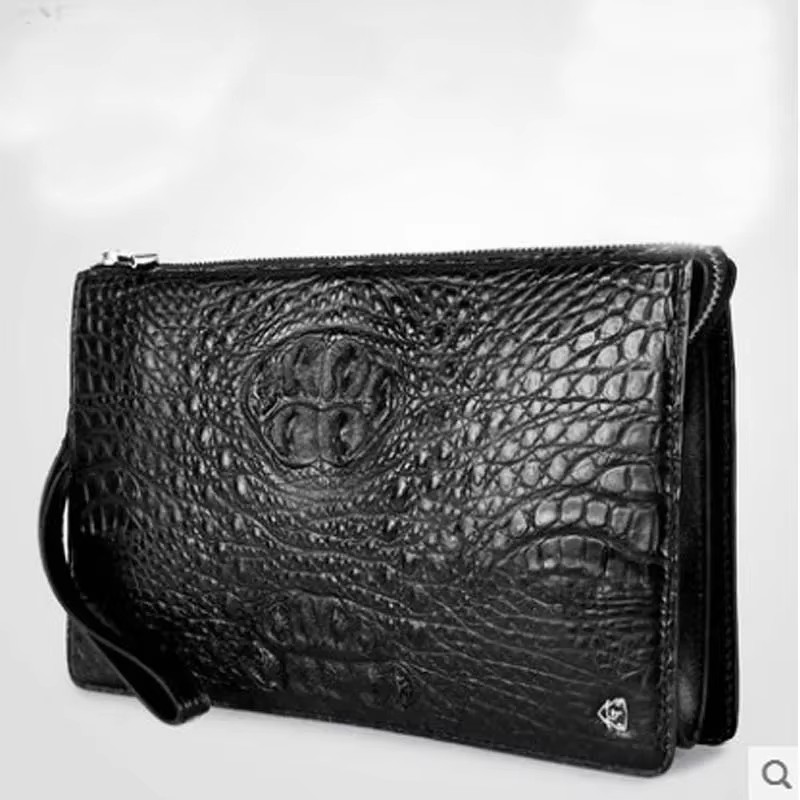 gete new New crocodile leather bag handbag large capacity wallet crocodile bag business men wrist  big