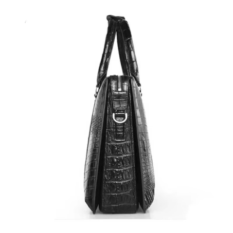 langhao handbag  male  crocodile leather men bag  large capacity  business  Laptop