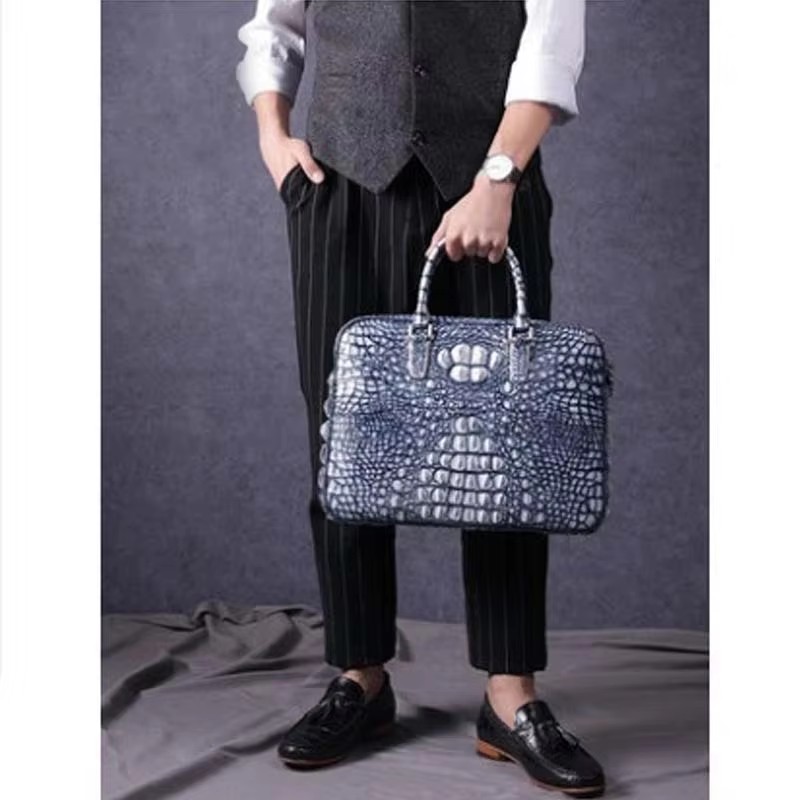 ouluoer crocodile leather bag  Men bags  one shoulder large capacity  Laptop bag  business  leisure  male men handbag