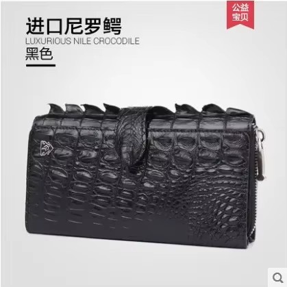 gete 2026 new crocodile leather bag clutch for ladies leather fashion dinner bag long purse crocodile bag women