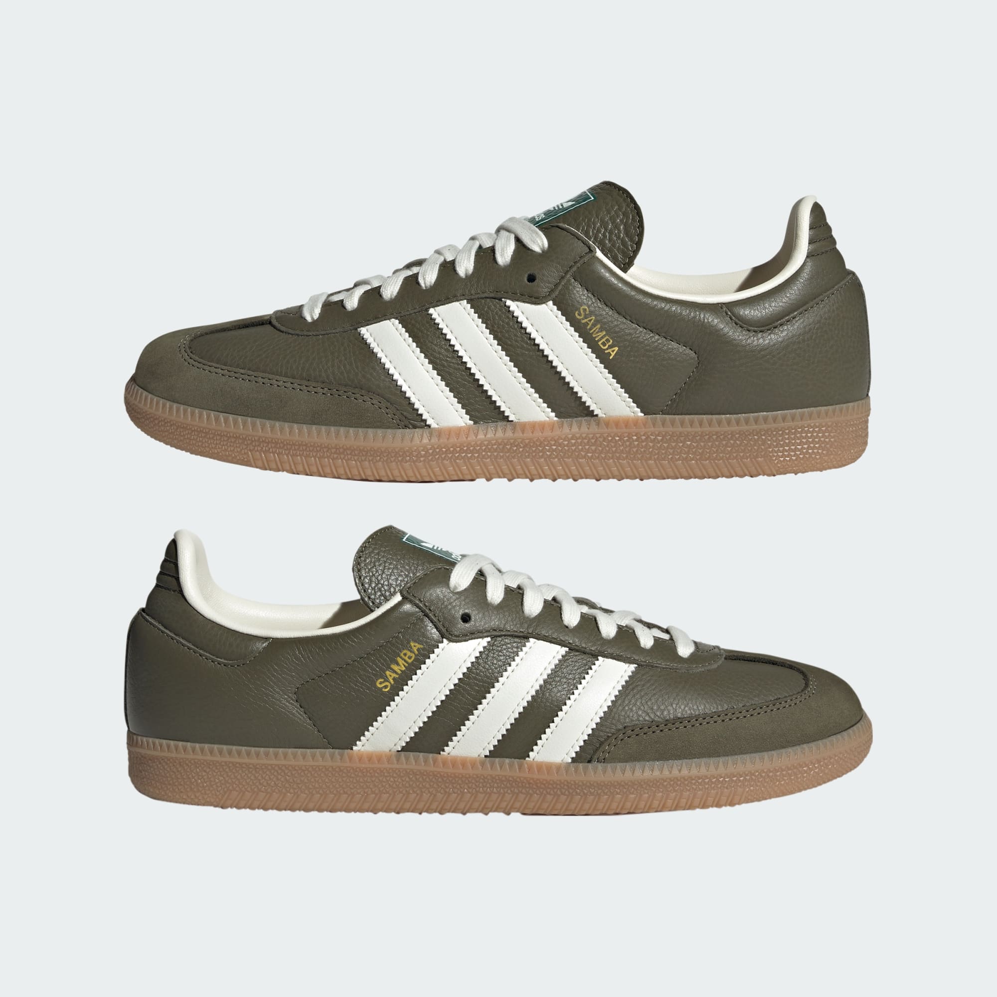 Scarpe Samba OG - Medium Dark Khaki / Off White / Gum - immagine 8