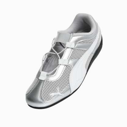 스피드캣 고 메탈릭 우먼스 Speedcat Go Metallic Wns - PUMA Silver-PUMA White-PUMA Black