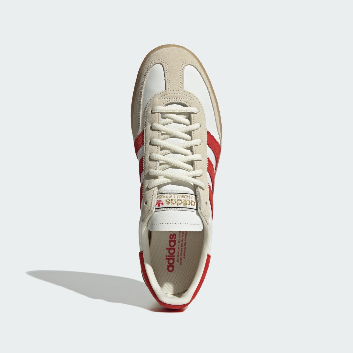 핸드볼 스페지알 - Core White / Better Scarlet / Gum - IH6587 - Top Portrait View