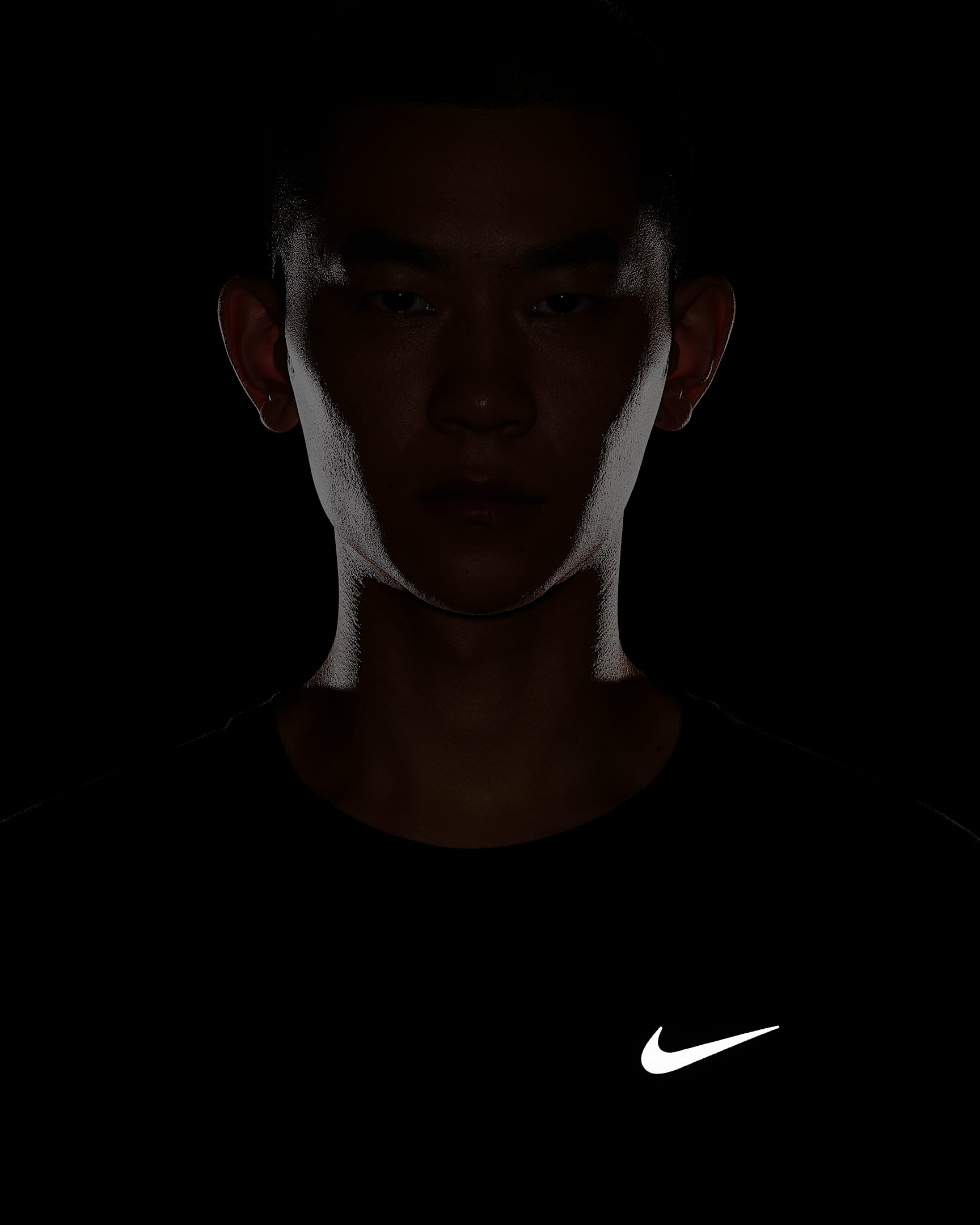 나이키 스트라이드 남성 드라이 핏 러닝 와플 크루 - 블랙