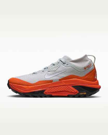 나이키 ACG 제가마 트레일 GORE-TEX 남성 워터프루프 트레일 러닝화 - 라이트 실버/세이프티 오렌지/블랙/서밋 화이트
