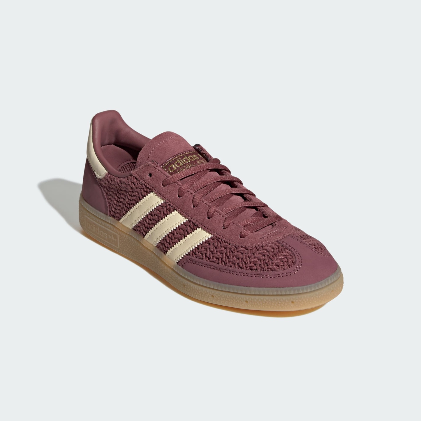 HANDBALL SPEZIAL SHOES - Burgundy / Warm Vanilla / Gum - LA7832 - Front Lateral Top View