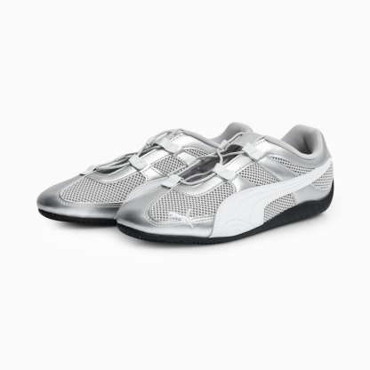 스피드캣 고 메탈릭 우먼스 Speedcat Go Metallic Wns - PUMA Silver-PUMA White-PUMA Black
