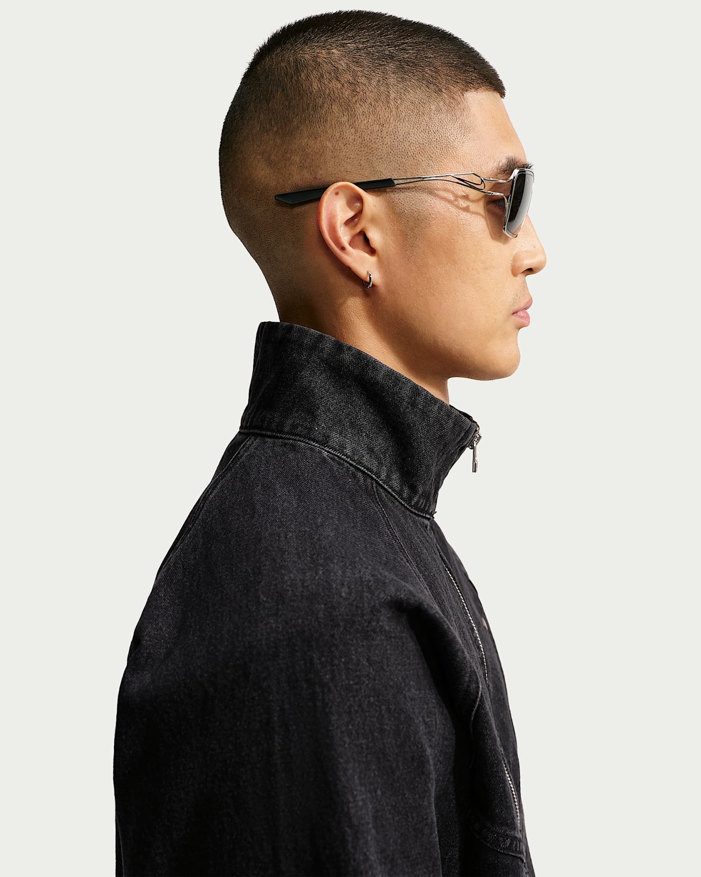 나이키 스포츠웨어 남성 데님 트랙 재킷 - 블랙/아이스 실버