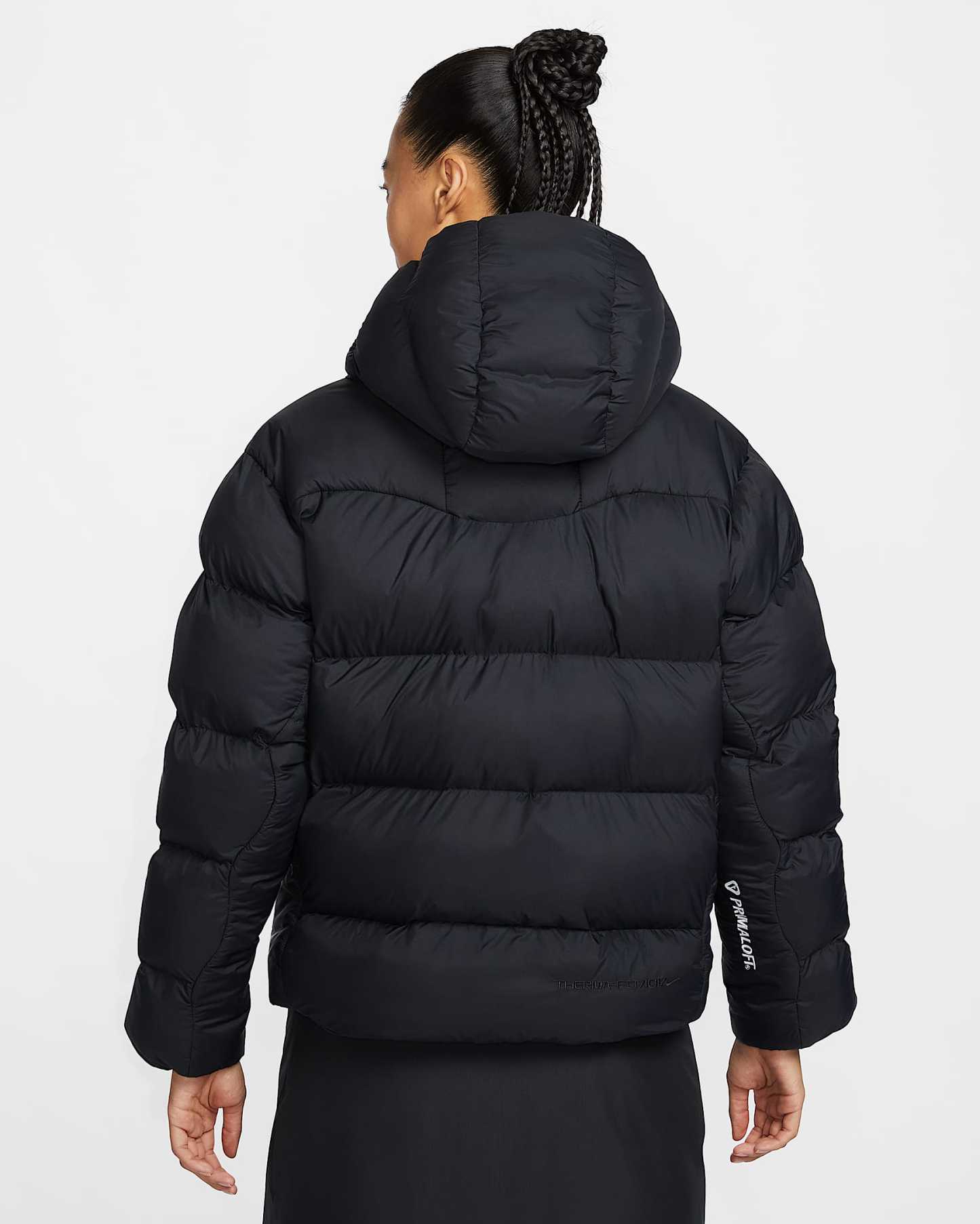 나이키 ACG '루나 레이크' PrimaLoft® 여성 써마 핏 ADV 루즈 후드 재킷 - 블랙/블랙/블랙/서밋 화이트