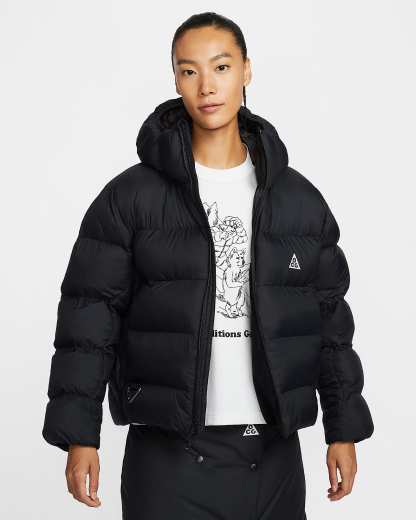 나이키 ACG '루나 레이크' PrimaLoft® 여성 써마 핏 ADV 루즈 후드 재킷 - 블랙/블랙/블랙/서밋 화이트