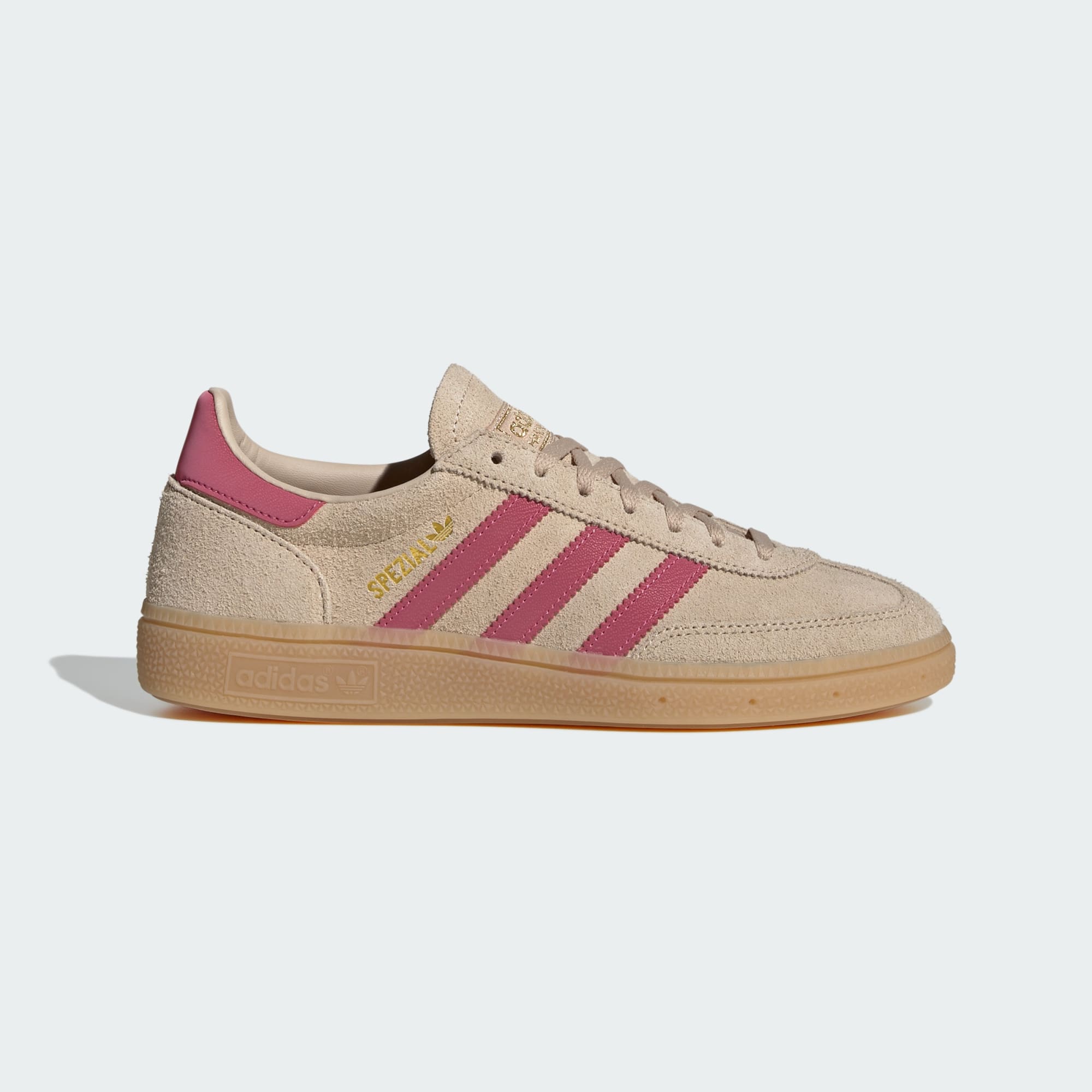 HANDBALL SPEZIAL SHOES - Magic Beige / Dual Magenta / Gold Metallic - KI2192 - Side Lateral Center View