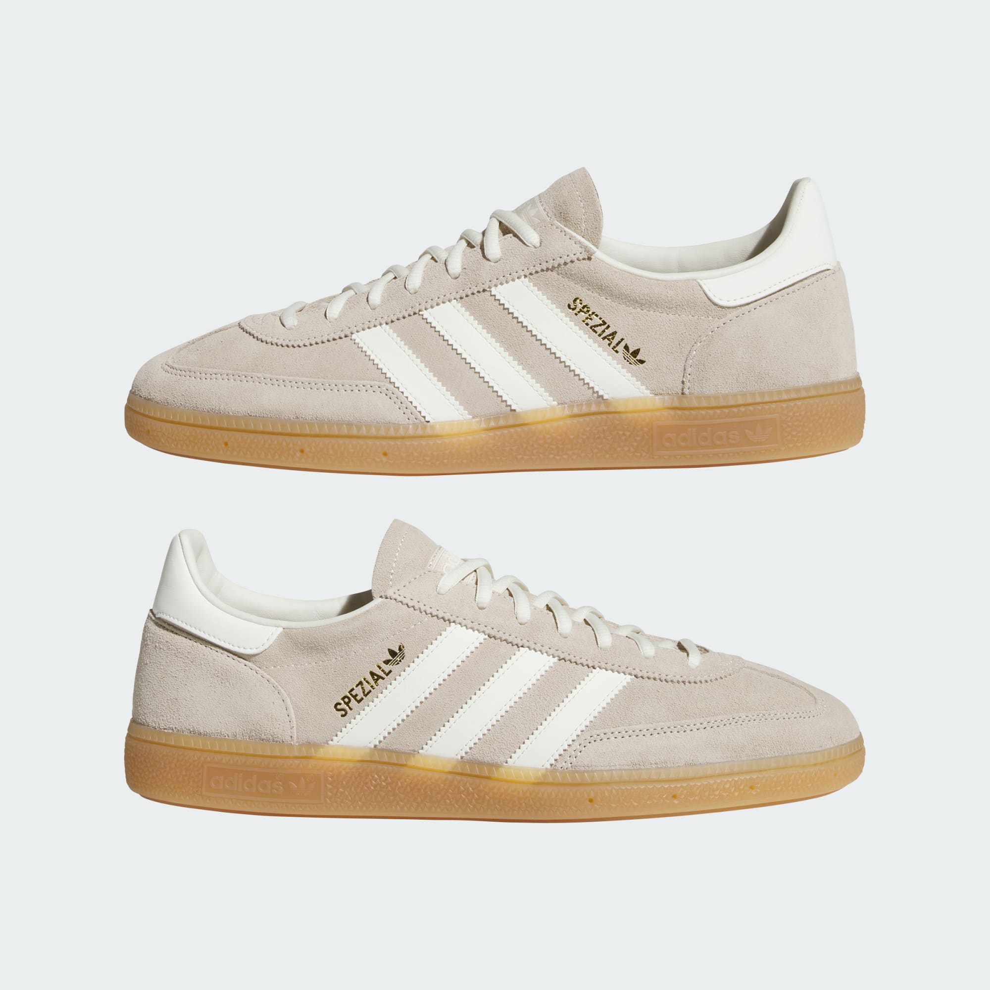 핸드볼 스페지알 - Khaki Three / Off White / Gum - KZ6703 - Mirrored Pair View