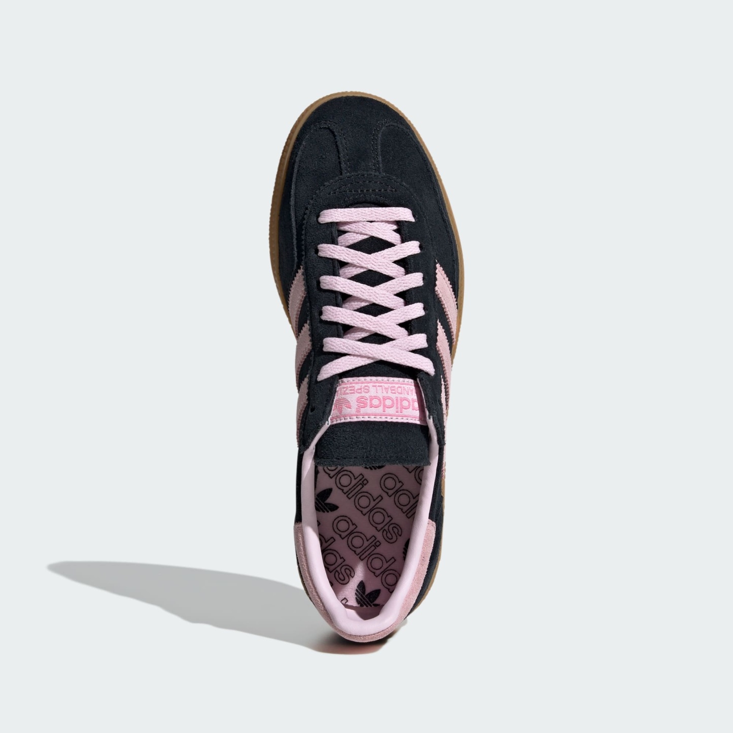 HANDBALL SPEZIAL SHOES - Core Black / Clear Pink / Gum - IE5897 - Top Portrait View