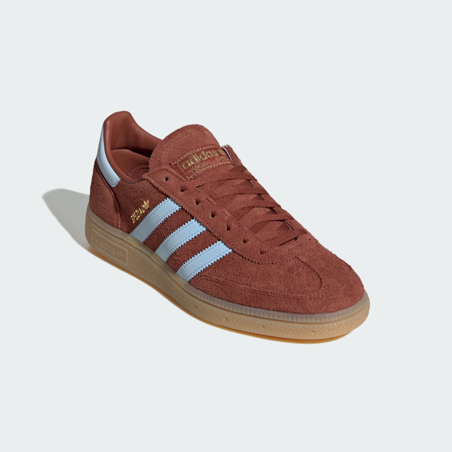 HANDBALL SPEZIAL SHOES - Burnt Sienna / Clear Sky / Gold Metallic - KI2191 - Front Lateral Top View
