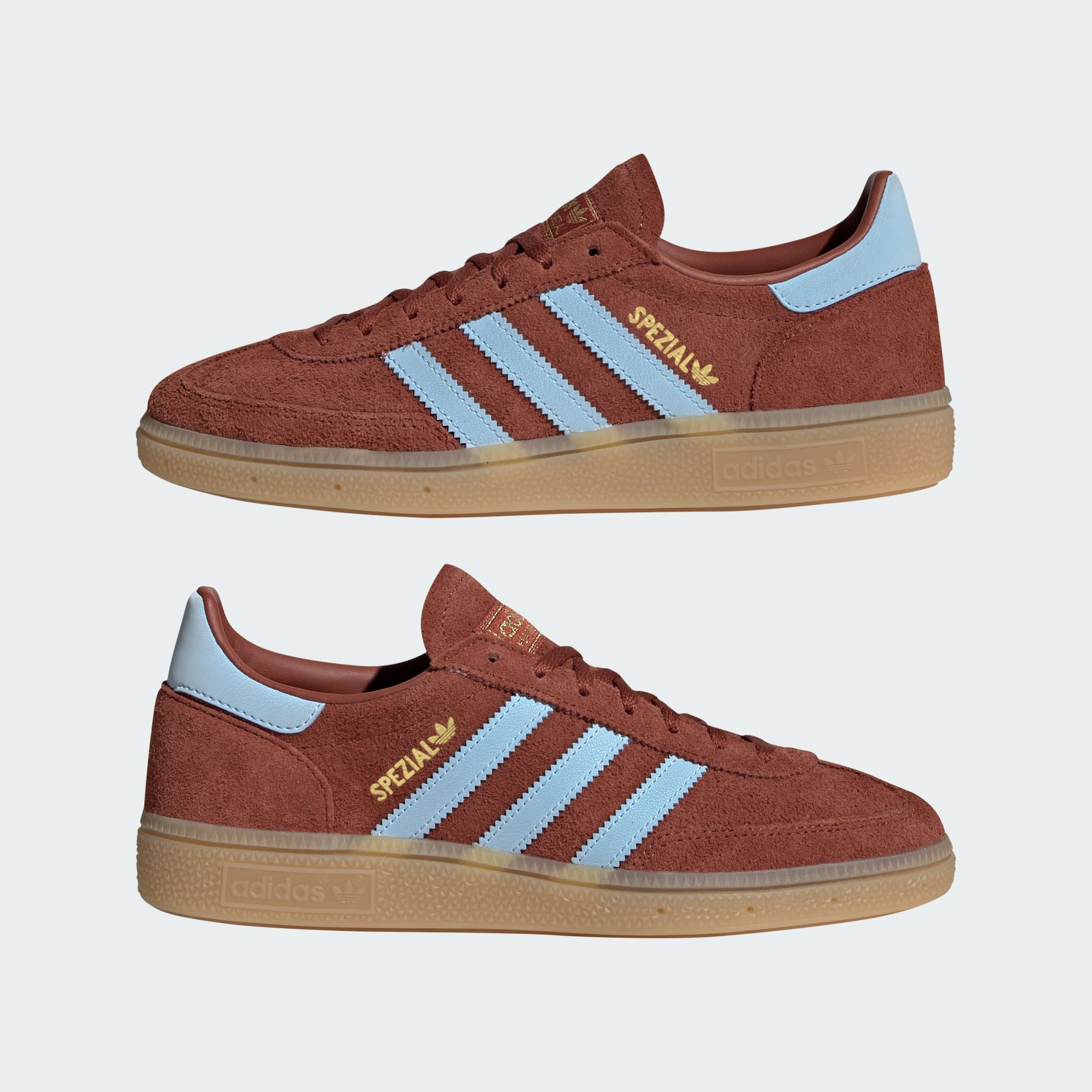 HANDBALL SPEZIAL SHOES - Burnt Sienna / Clear Sky / Gold Metallic - KI2191 - Mirrored Pair View