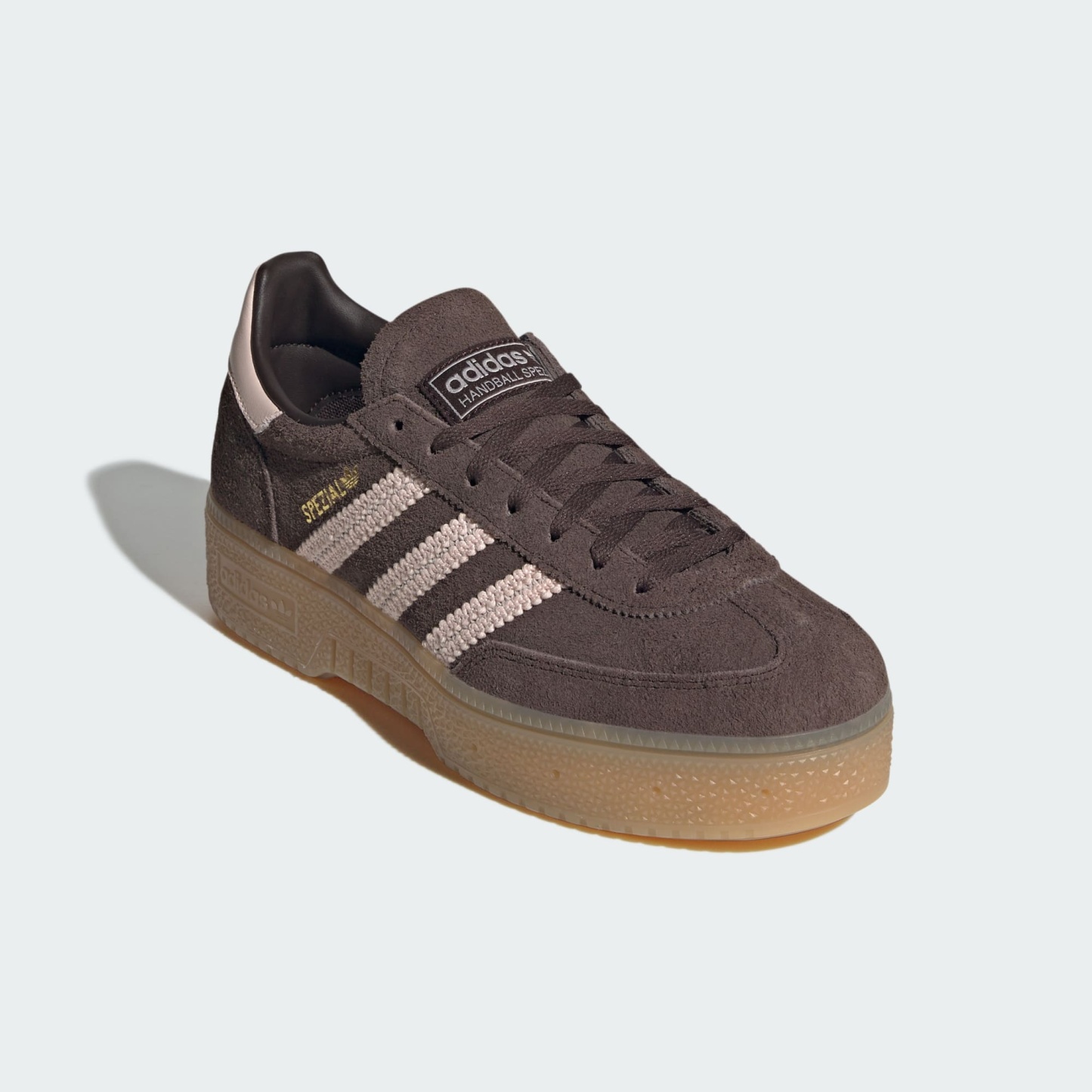 핸드볼 스페지알 볼드 - Dark Brown / Wonder Quartz / Gum - KI2226 - Front Lateral Top View
