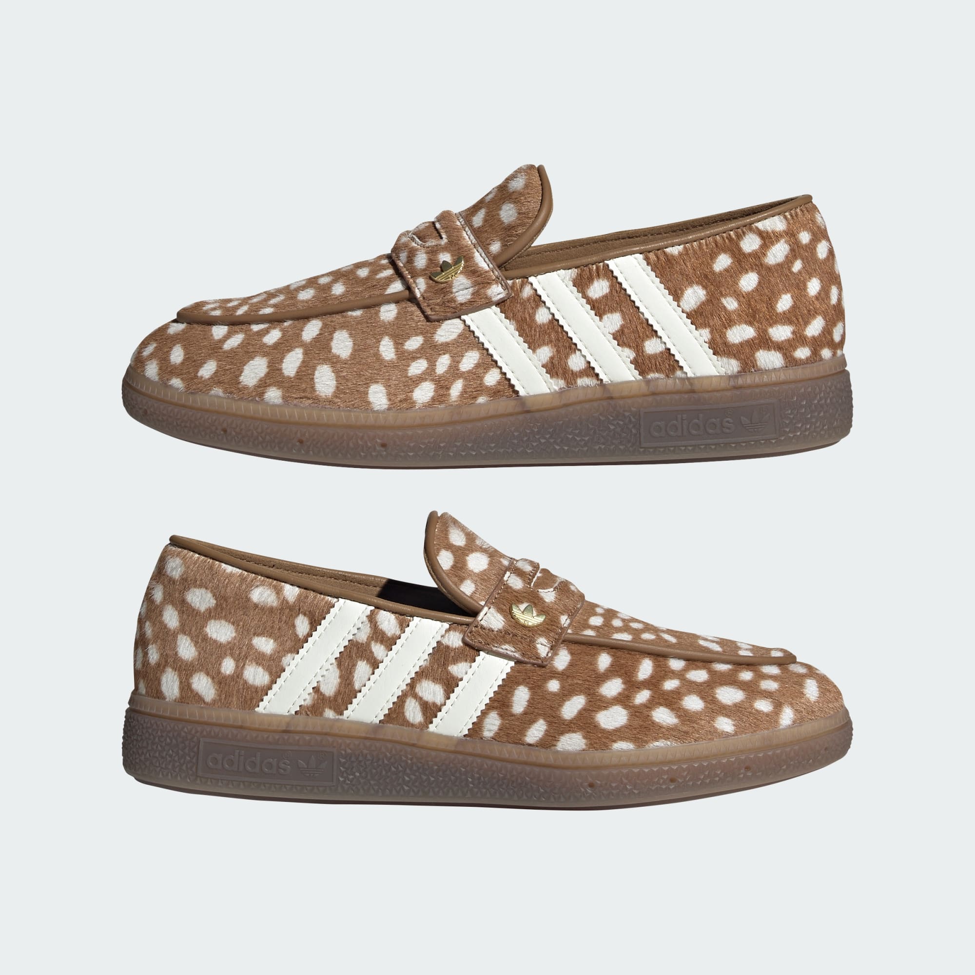 핸드볼 스페지알 로퍼 - Brown / Off White / Gold Metallic - KK0920 - Mirrored Pair View