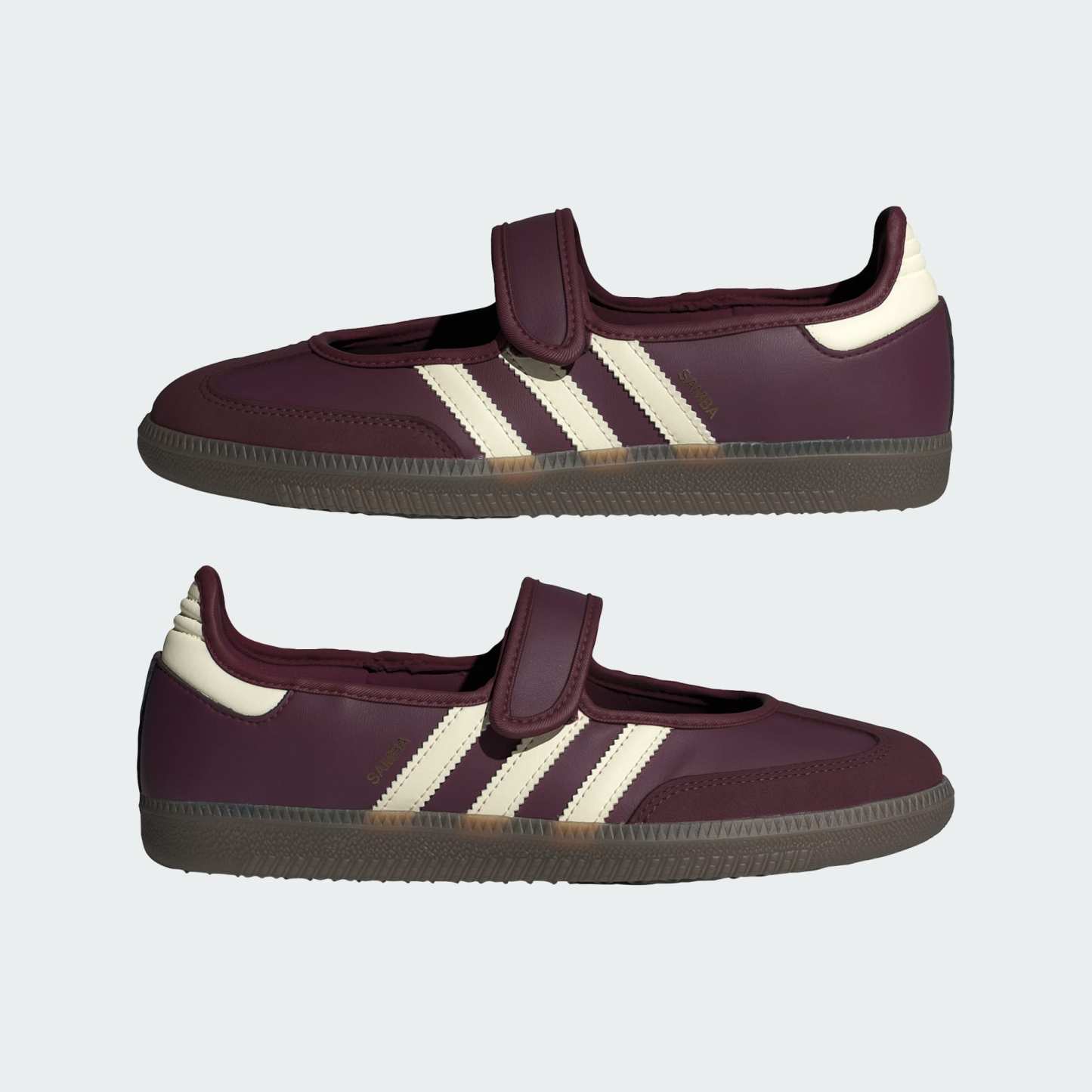 삼바 제인 - Maroon / Cream White / Gold Metallic