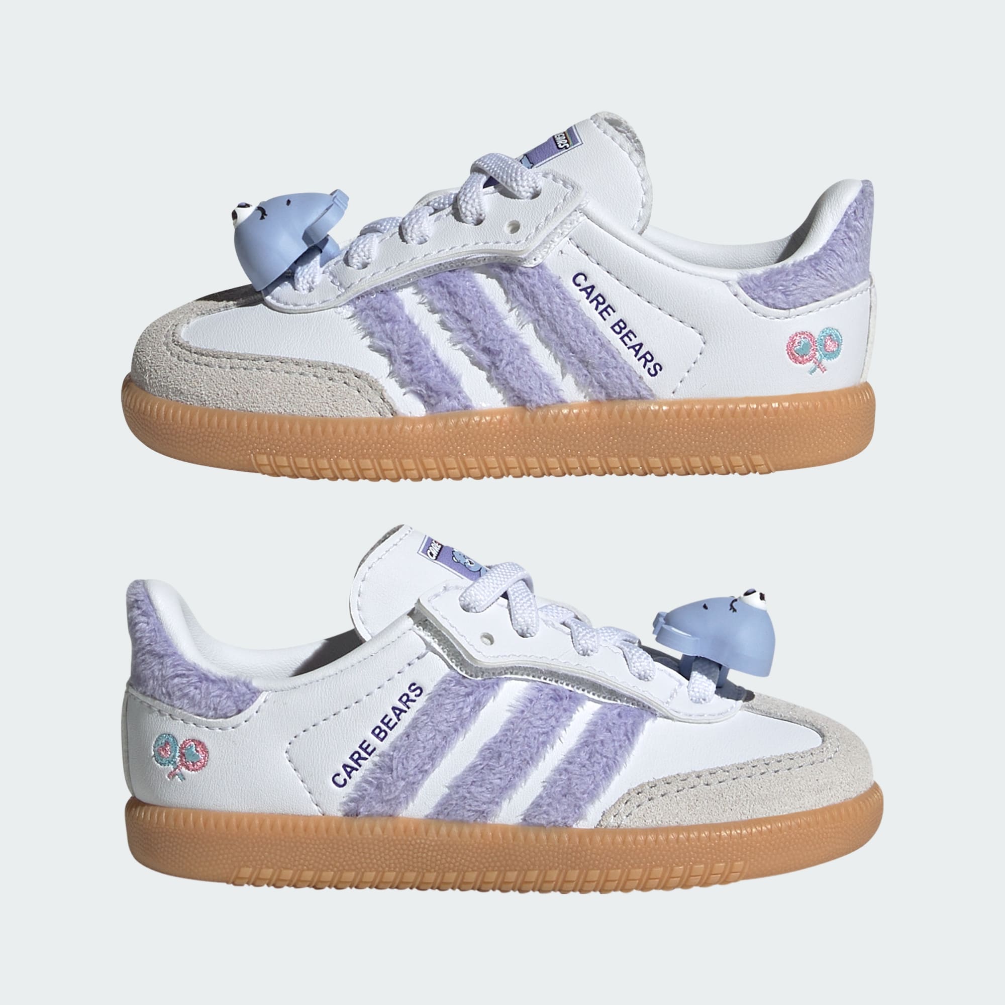 아디다스 CARE BEARS 삼바 OG 컴포트 클로저 EL 운동화 - Light Purple / Cloud White / Blue Dawn
