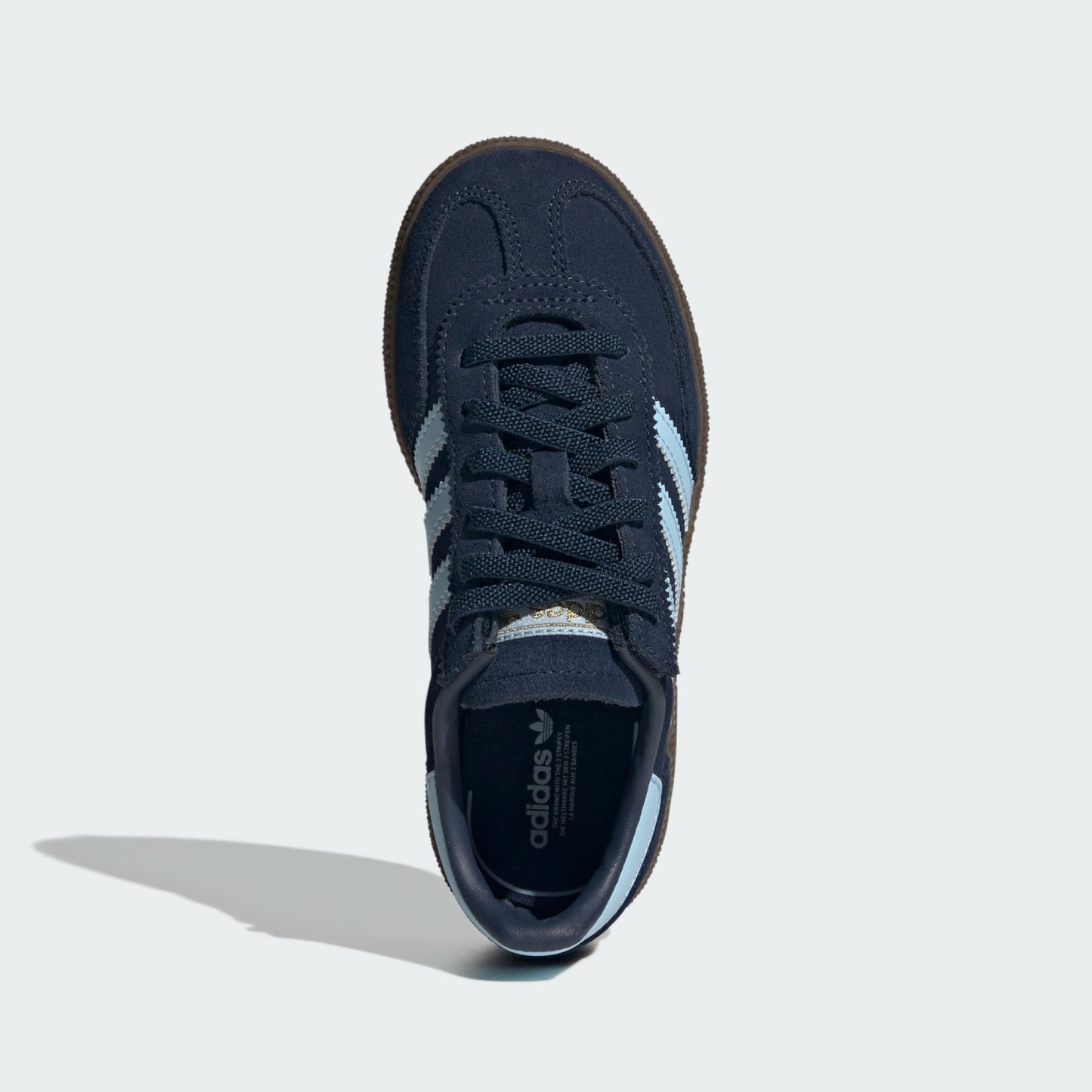 핸드볼 스페지알 컴포트 클로저 EL 키즈 - Collegiate Navy / Clear Sky / Gum - JQ6380 - Top Portrait View