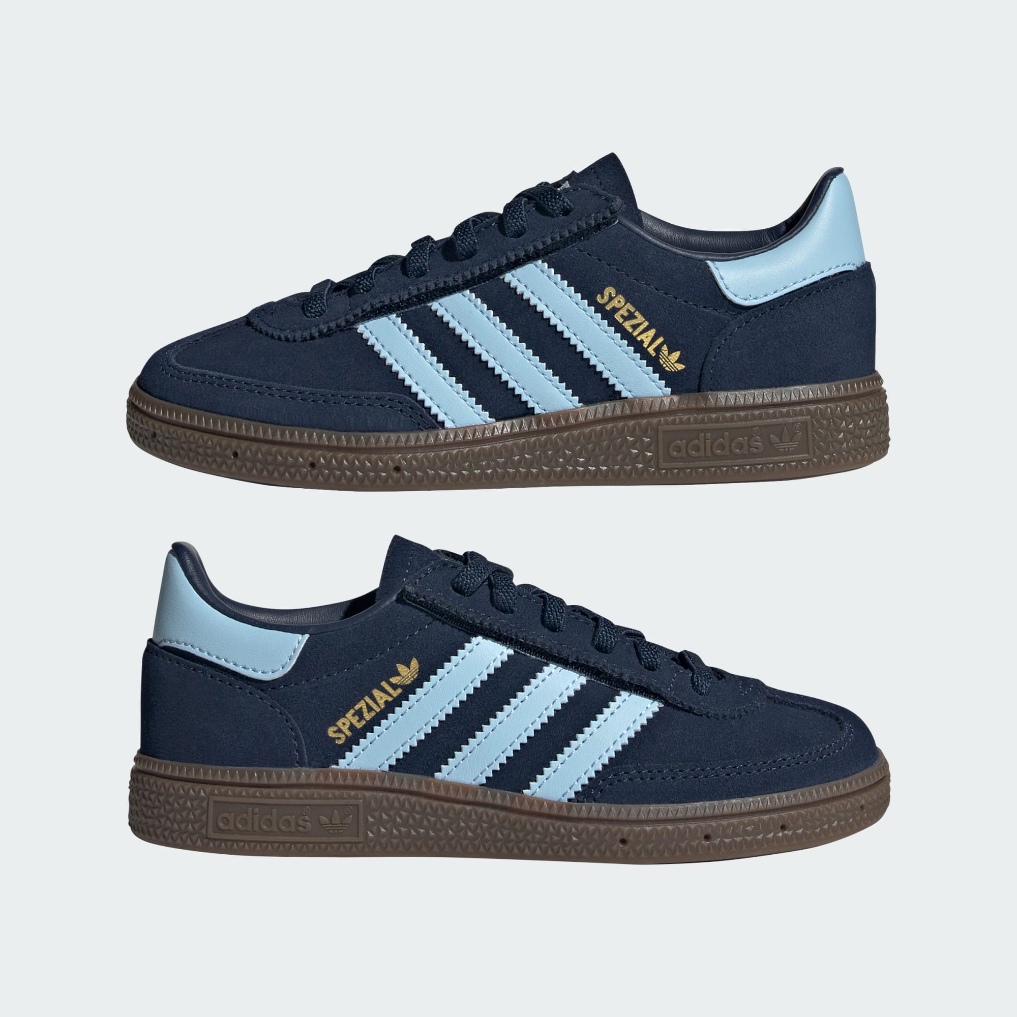 핸드볼 스페지알 컴포트 클로저 EL 키즈 - Collegiate Navy / Clear Sky / Gum - JQ6380 - Mirrored Pair View