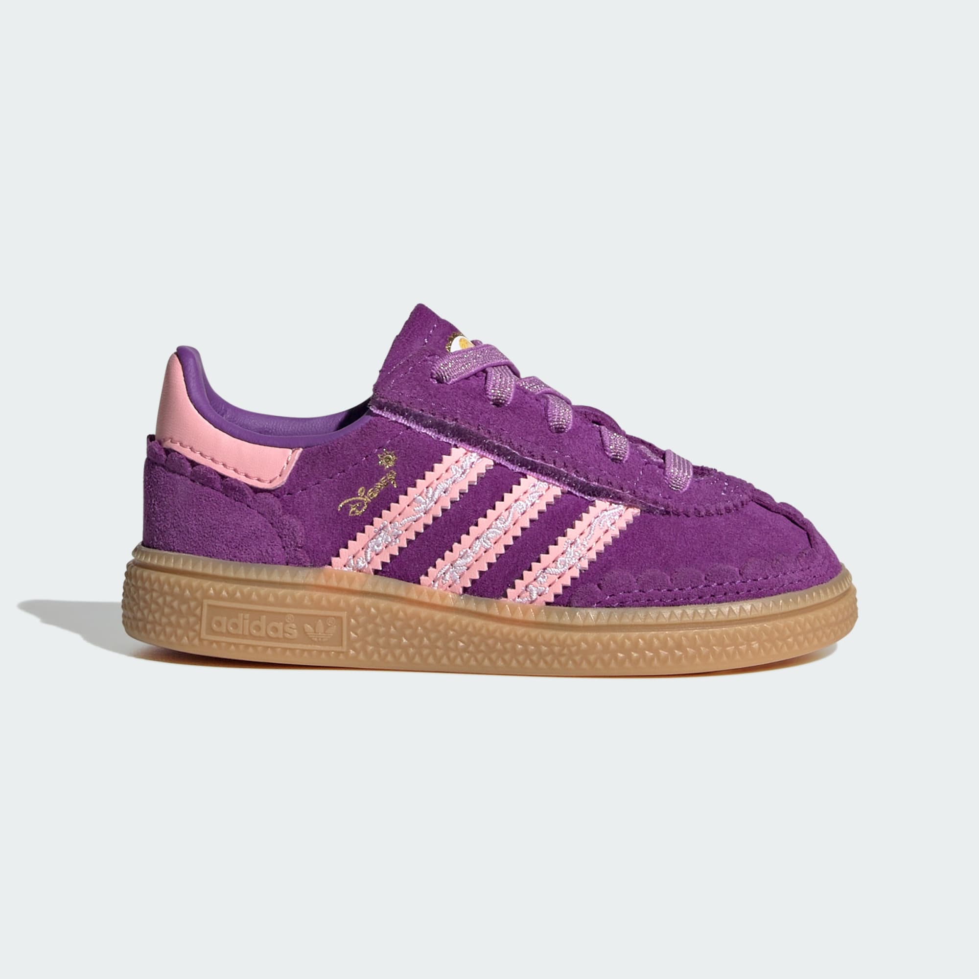 아디다스 디즈니 프린세스 핸드볼 스페지알 컴포트 클로저 EL - Purple / Pink / Gum - KK4760 - Side Lateral Center View