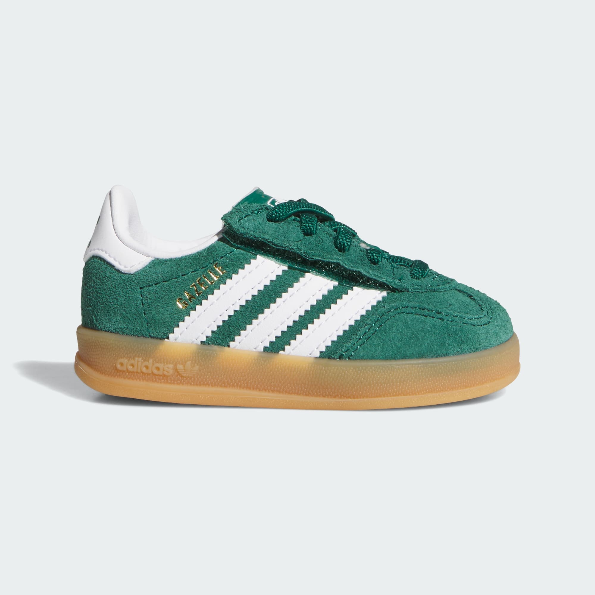 가젤 인도어 컴포트 클로저 엘라스틱 레이스 - Collegiate Green / Cloud White / Gum
