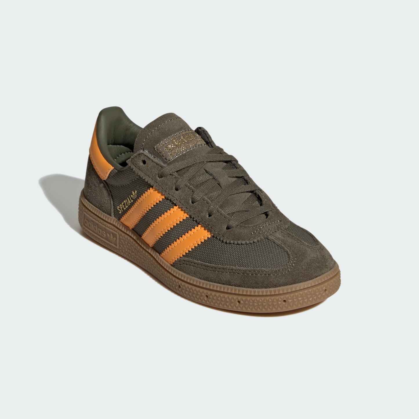 핸드볼 스페지알 - Olive Strata / Pure Tangerine / Gum - KI8609 - Front Lateral Top View