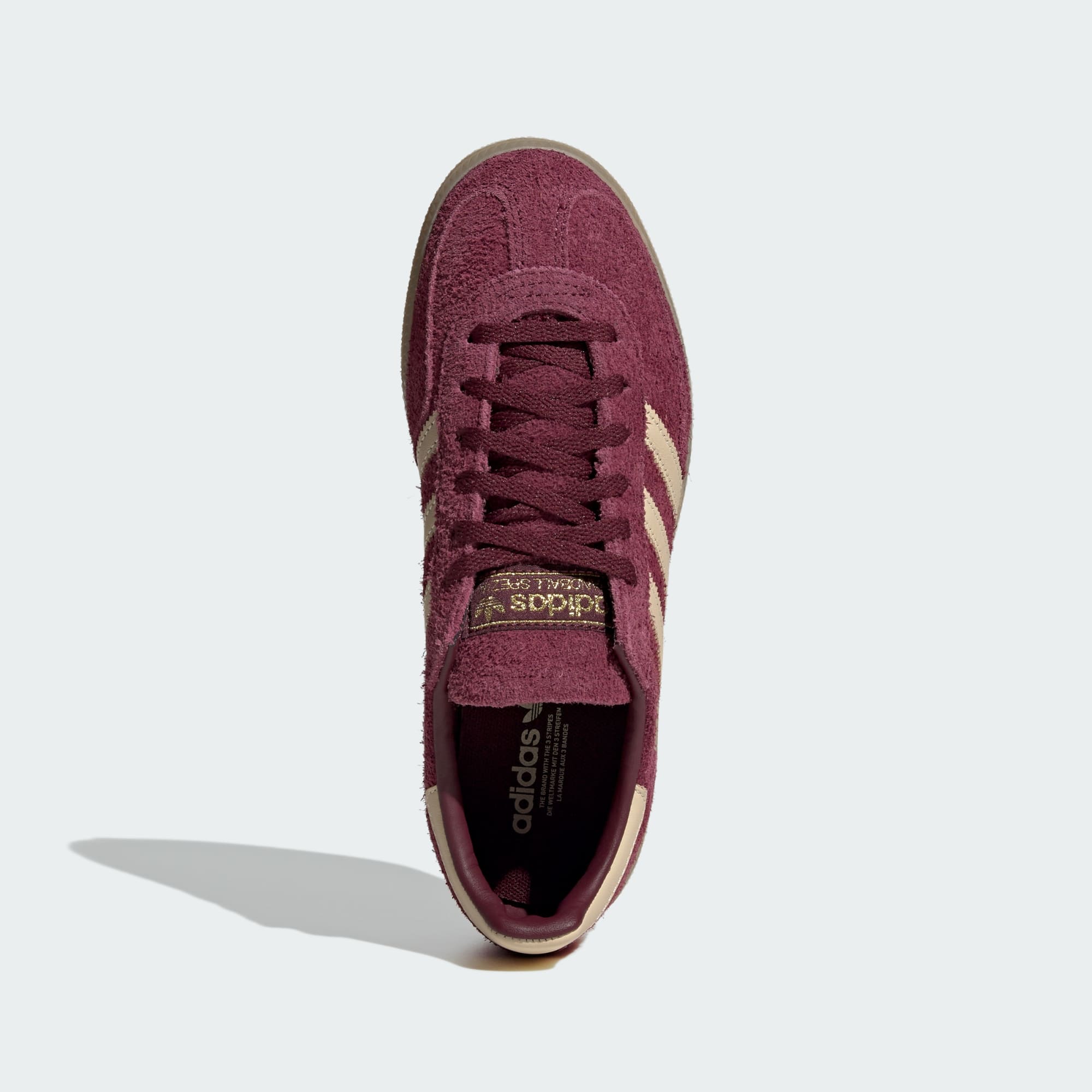 HANDBALL SPEZIAL SHOES - Maroon / Warm Vanilla / Gold Metallic - KK0929 - Top Portrait View