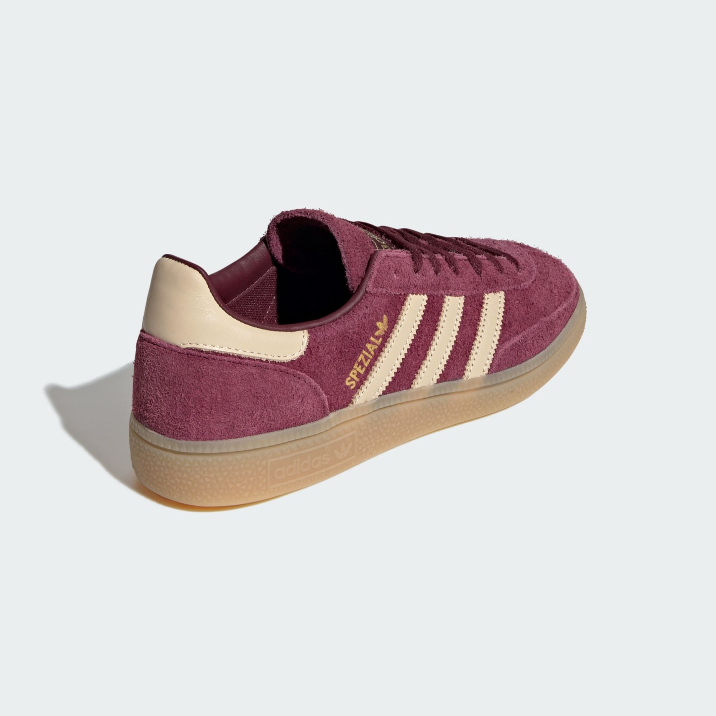 HANDBALL SPEZIAL SHOES - Maroon / Warm Vanilla / Gold Metallic - KK0929 - Back Lateral Top View