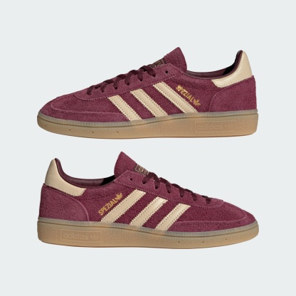 HANDBALL SPEZIAL SHOES - Maroon / Warm Vanilla / Gold Metallic - KK0929 - Mirrored Pair View