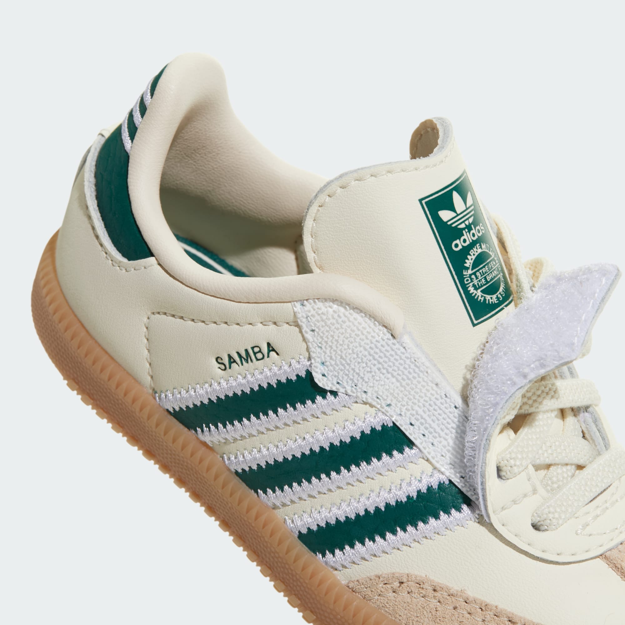 삼바 OG 컴포트 클로저 EL 유아용 - Cream White / Collegiate Green / Gum