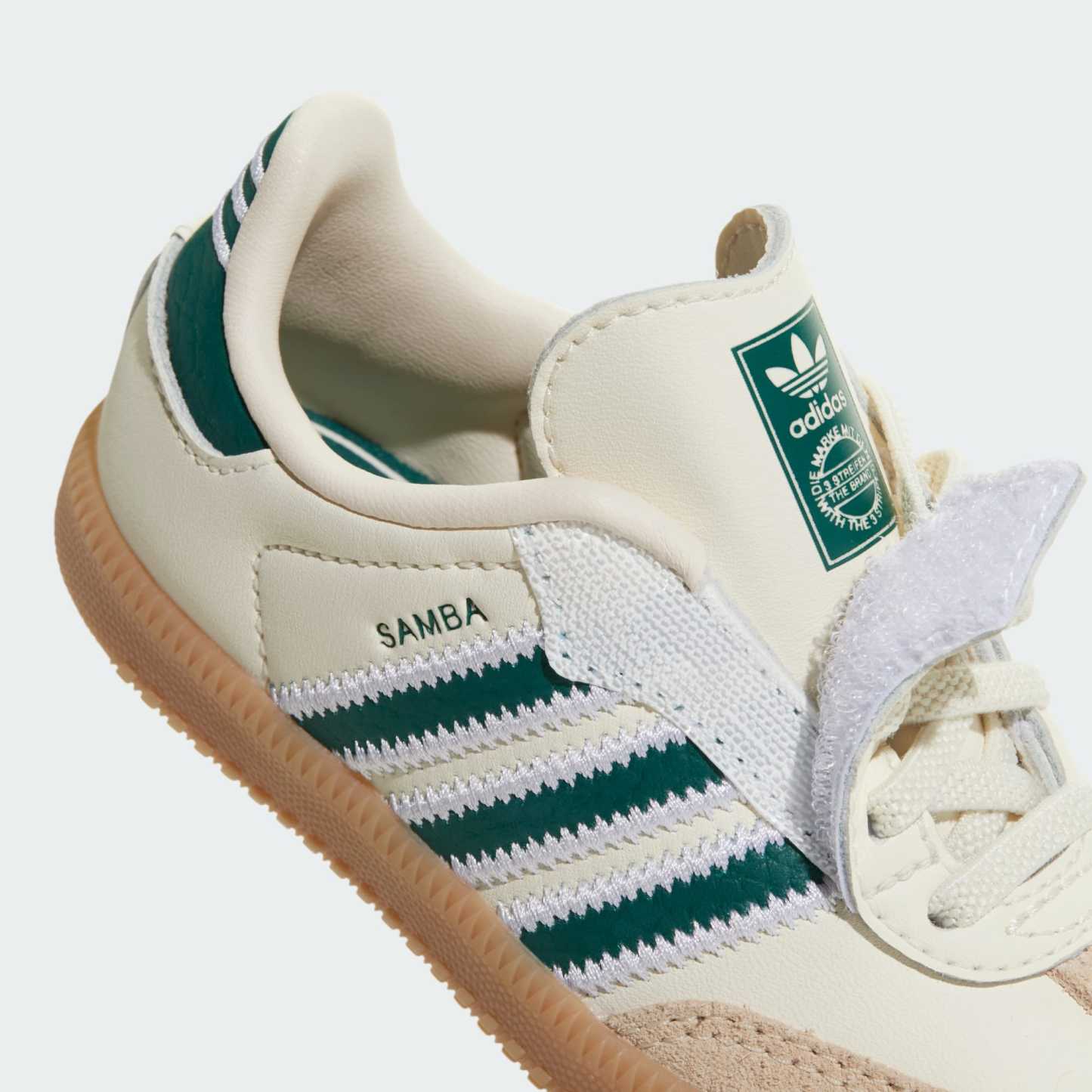 삼바 OG 컴포트 클로저 EL 유아용 - Cream White / Collegiate Green / Gum