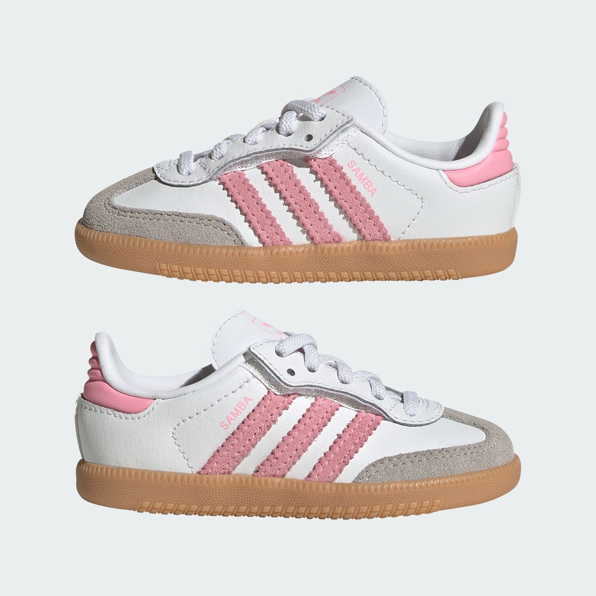 삼바 OG 컴포트 클로저 엘라스틱 레이스 - Cloud White / Light Pink / Gum