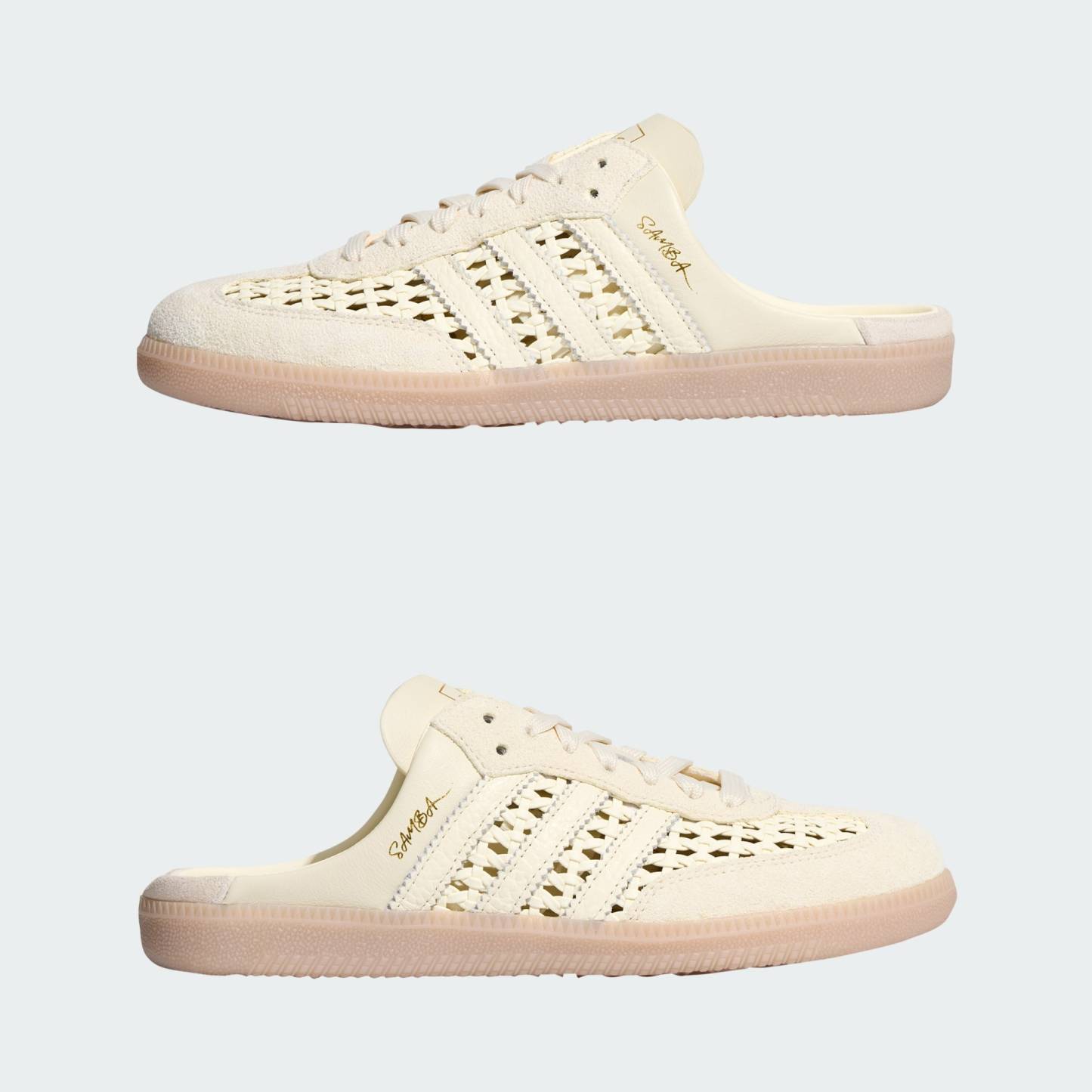 삼바 OG 뮬 - Cream White / Cream White / Gold Metallic