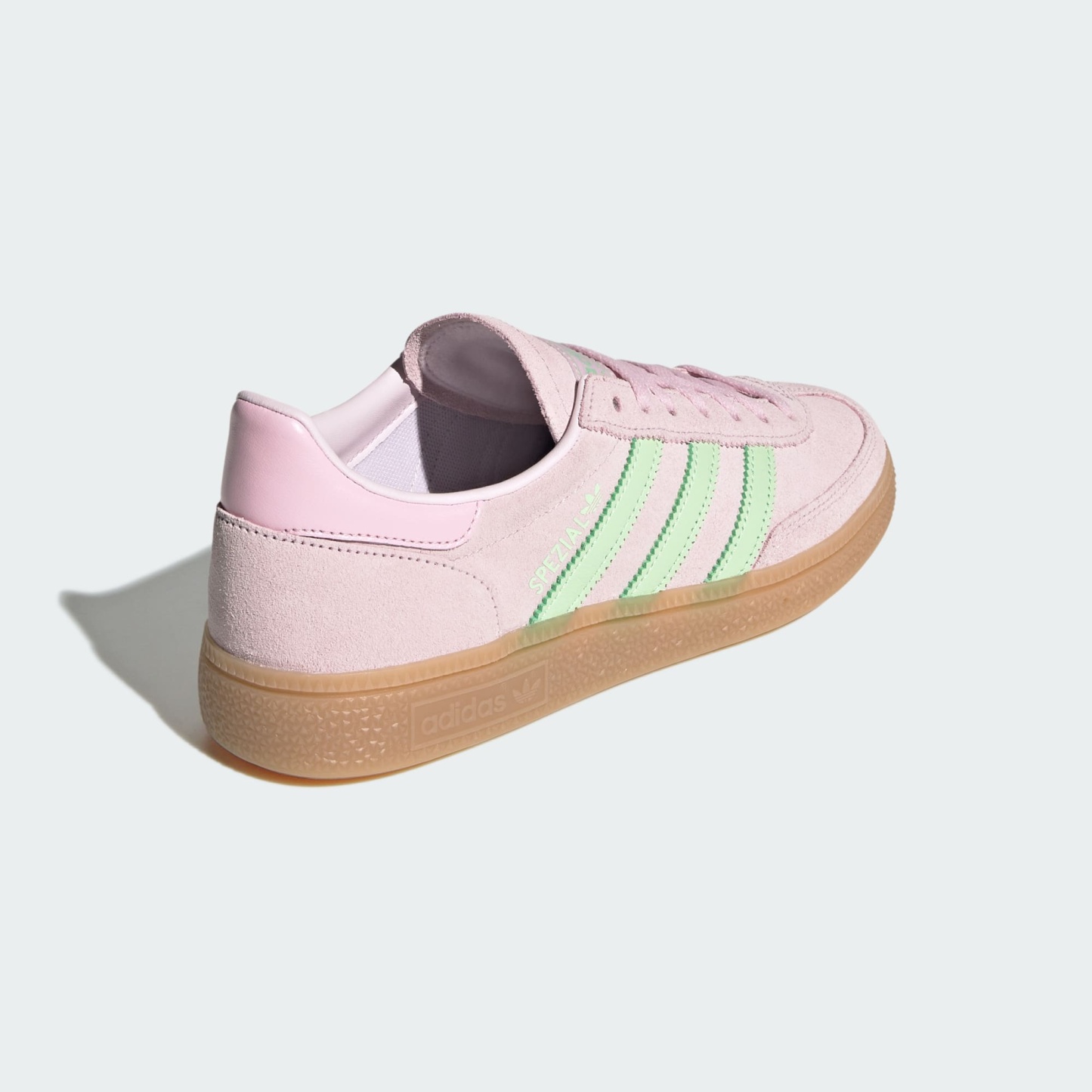 HANDBALL SPEZIAL SHOES - Almost Pink / Semi Green Spark / Clear Pink - JR3640 - Back Lateral Top View