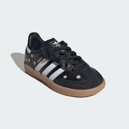 SAMBA OG COMFORT CLOSURE ELASTIC LACE SHOES - Core Black / Cloud White / Gum