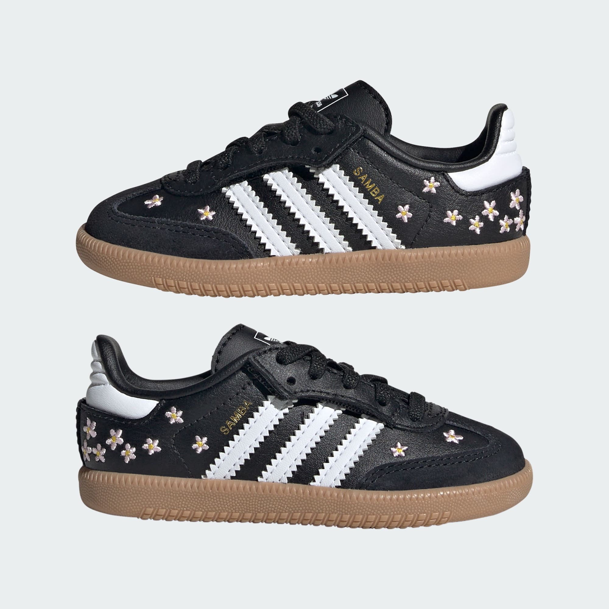 SAMBA OG COMFORT CLOSURE ELASTIC LACE SHOES - Core Black / Cloud White / Gum