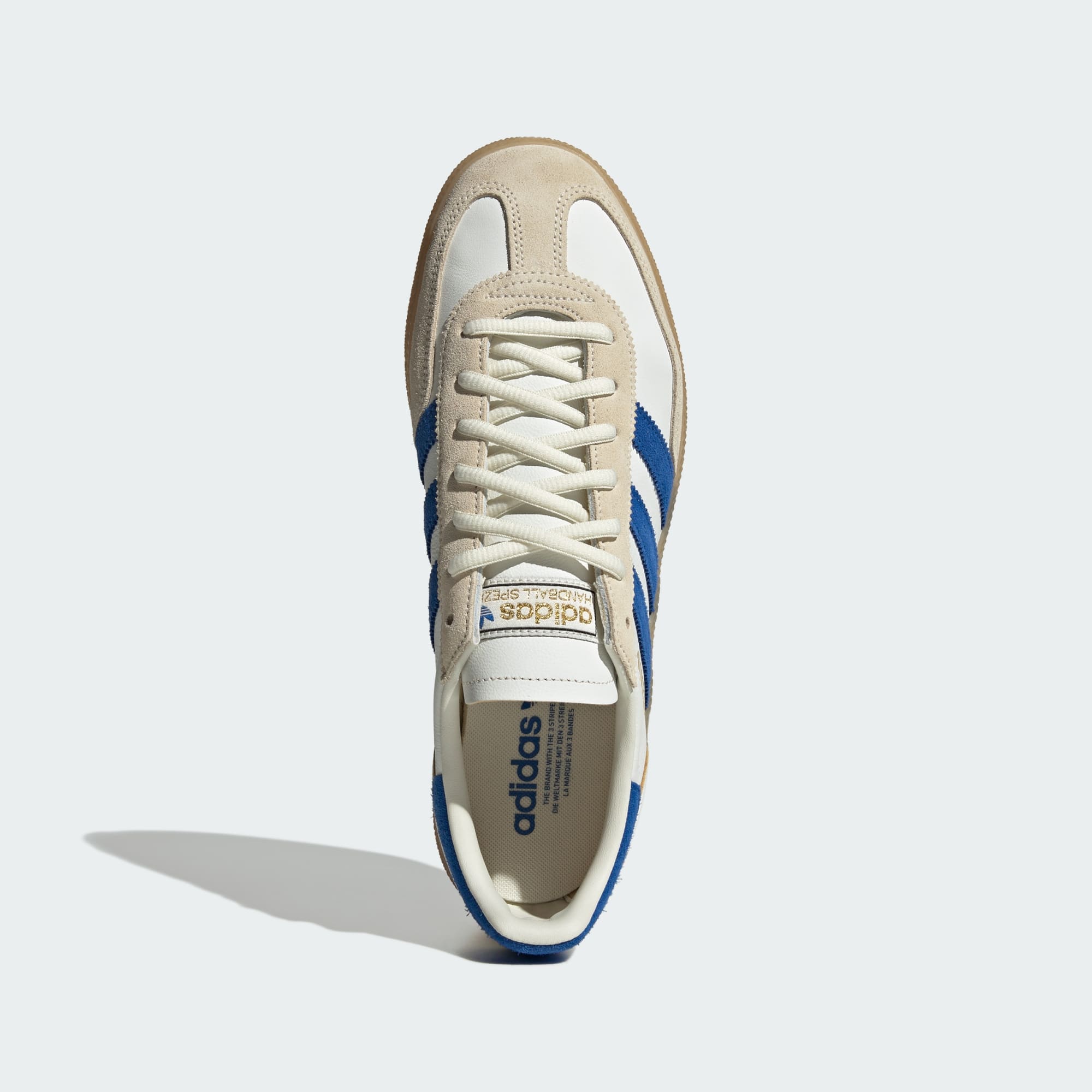 핸드볼 스페지알 - Core White / Blue / Gum - IH6586 - Top Portrait View
