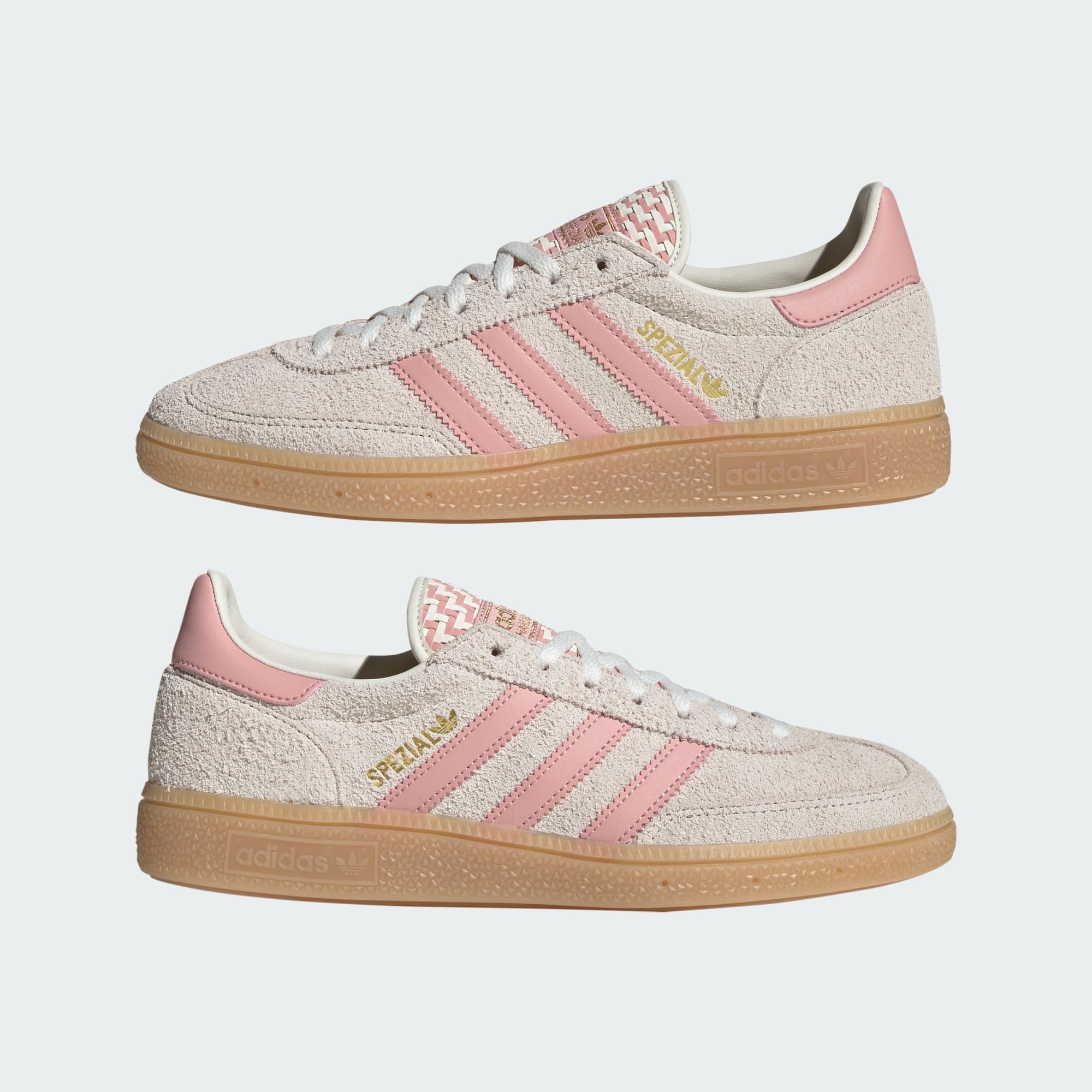 HANDBALL SPEZIAL SHOES - Off White / Wonder Mauve / Gold Metallic - KK0927 - Mirrored Pair View