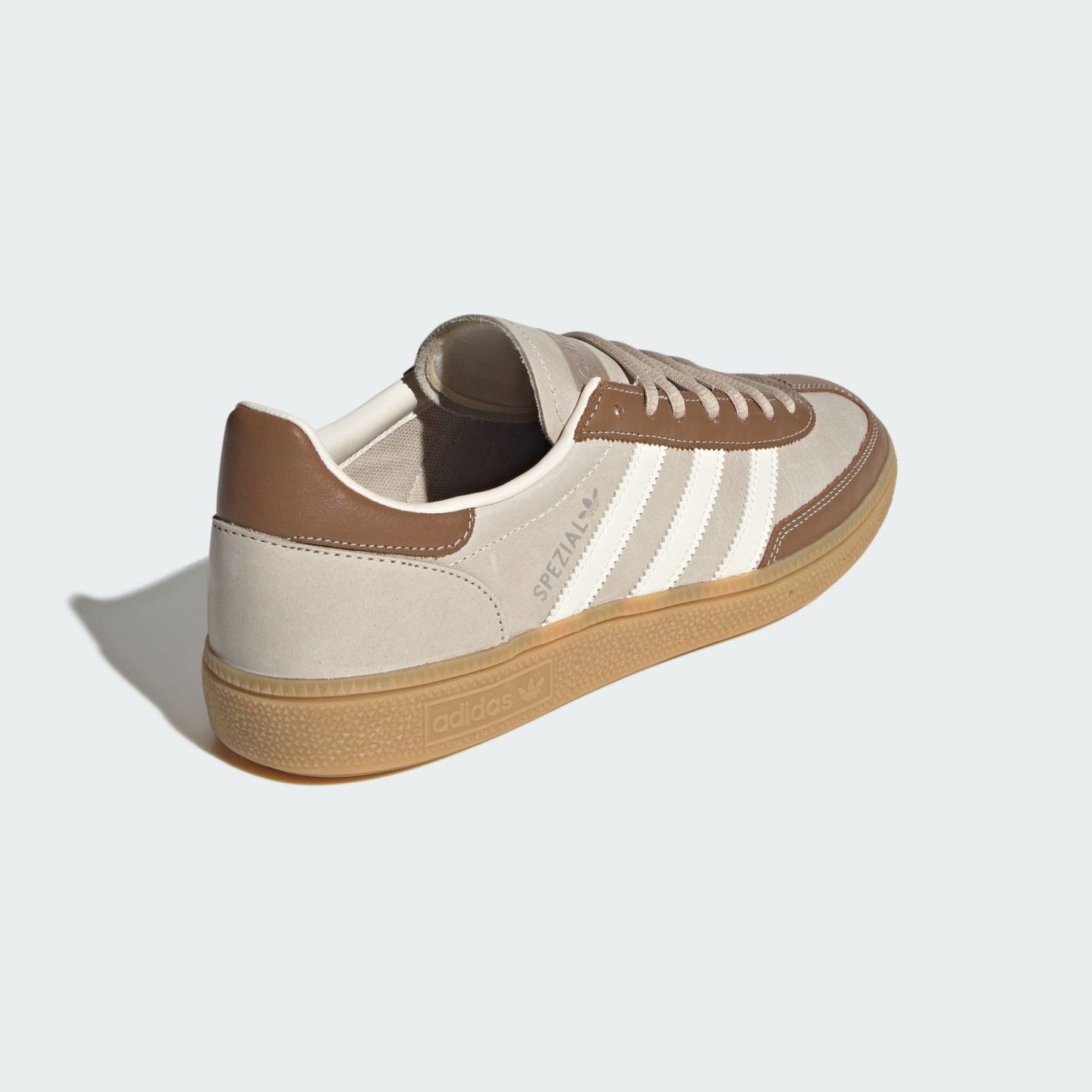 핸드볼 스페지알 - Khaki Three / Cream White / Brown Desert - KJ7418 - Back Lateral Top View